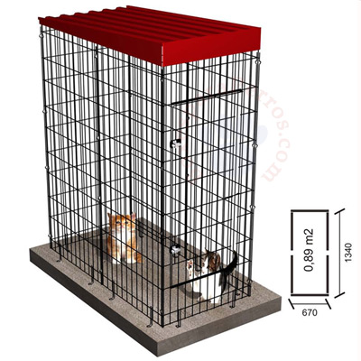 Jaula modular gatos y perros pequeos 0,89 m2